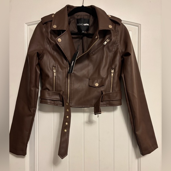 Fashion Nova Jackets & Blazers - Fashion Nova Leather Jacket Small